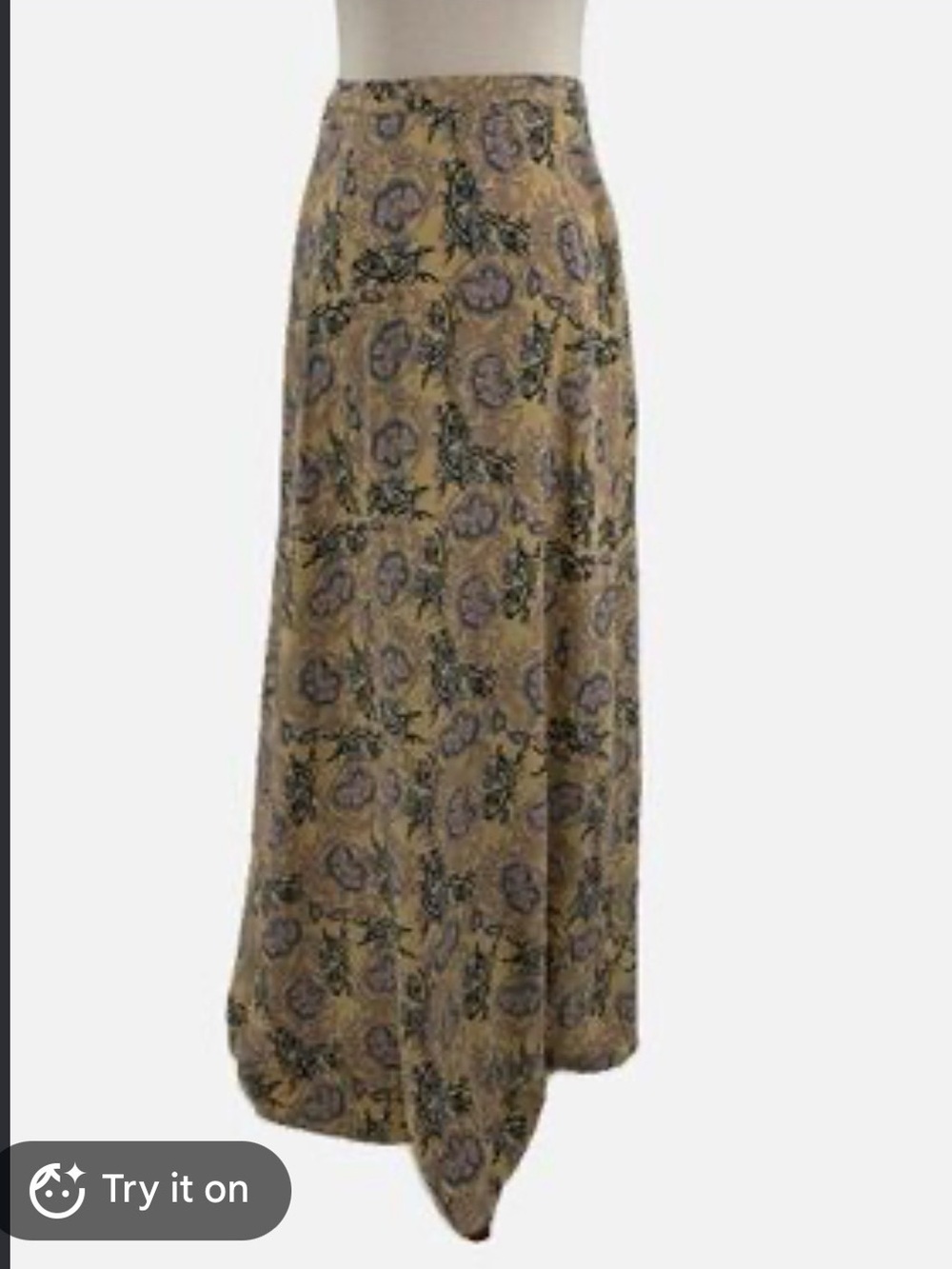 NWT Natural Life Camille Maxi Skirt Riviera Batik Blue print Large New!